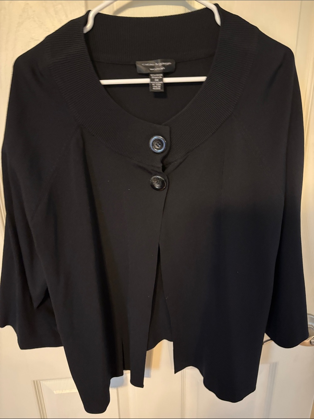 Cable & Gauge Black Buttoned Knit Cardigan
